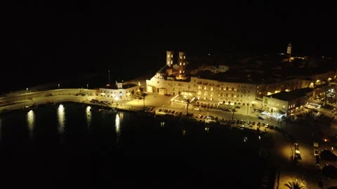 Molfetta Cathedral at the Night Vídeos de archivo 329450616