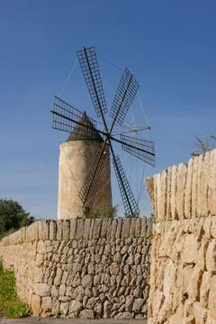 Molino de Sa Torre , documentada en poca musulmana como alquera al-Borge, Llu Stock Photos