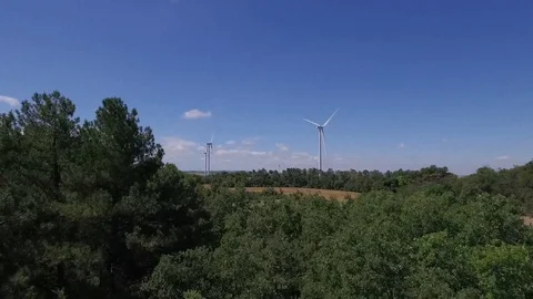 Molino eléctrico en drone Stock Footage