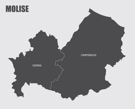 Molise region map Stock Illustration