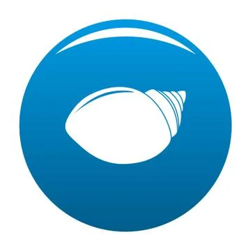 Mollusks Shell icon vector blue 스톡 일러스트