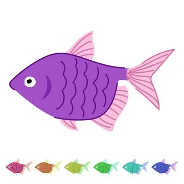 Molly decorative fish vector cartoon graphic Stock Illustration