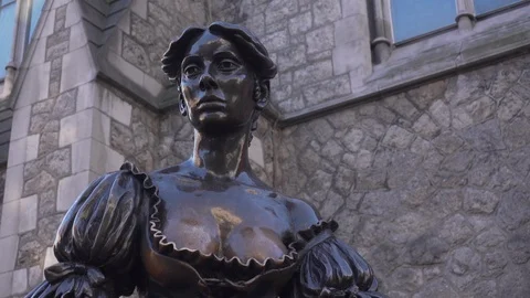 Molly Malone Statue, Dublin Stock Footage 124122824
