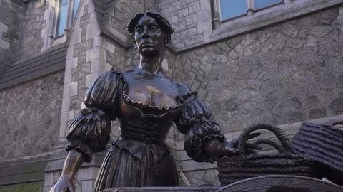 Molly Malone Statue, Dublin Stock Footage 124123211