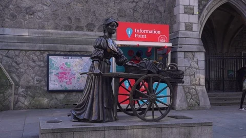 Molly Malone Statue, Dublin Stock Footage 124124306