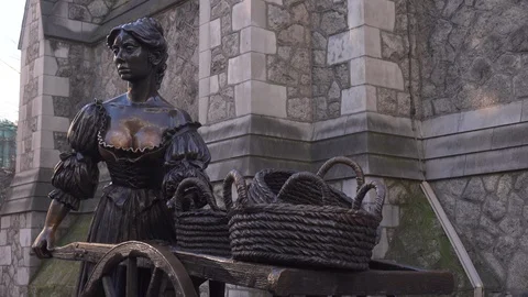 Molly Malone Statue, Dublin Stock Footage 124124382