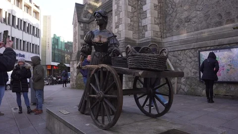 Molly Malone Statue, Dublin Stockbeeldmateriaal 124124727