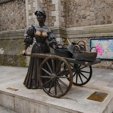 Molly Malone Statue Dublin 스톡 사진