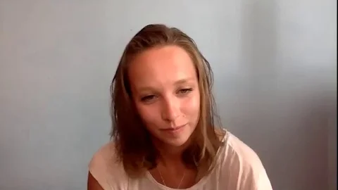 Molly Windsor talks to Scott Davis about her role in film Make Up - 2020 Video stock 138808222