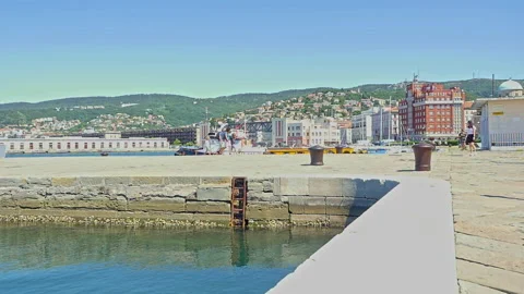 Molo Audace in Trieste Stock Footage 161538938