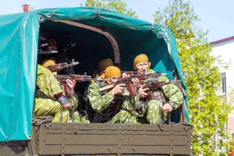 Molodechno, Belarus - May 9, 2015: The celebration of the victory over fascist i Stock Photos