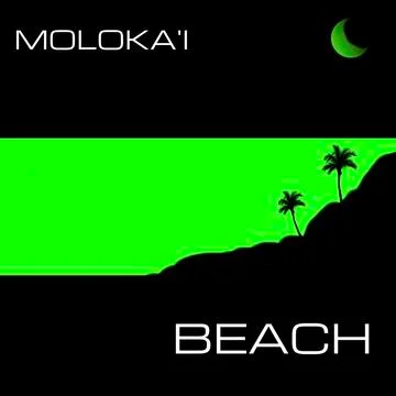 Moloka'i Beach Illustrazione stock