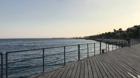Molos Seaside Park, Limassol Stock Footage 83335903