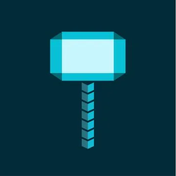 Molot hammer abstract flat style of vector graphics logos illustration Stock Illustration