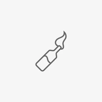 Molotov cocktail vector icon Stock Illustration
