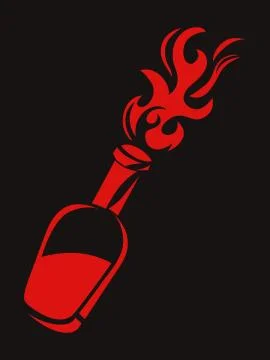 Molotov stencil Stock Illustration