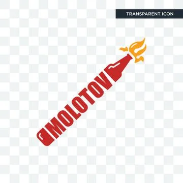 Molotov vector icon isolated on transparent background, molotov logo design Stock Illustration