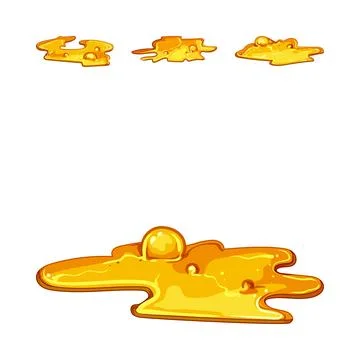 Molten cheese melting liquid elements illustration Stock Illustration