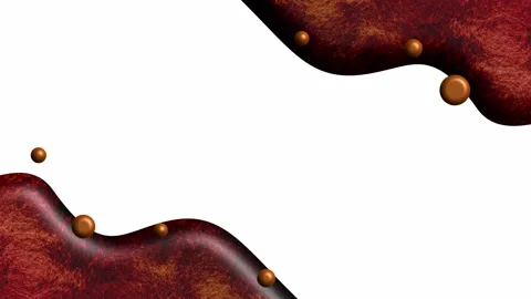 Molten copper waves blending smoothly on clean background Stock Footage 323153657