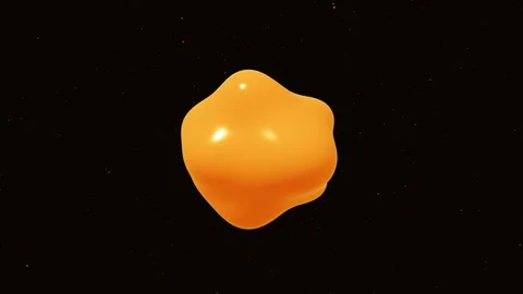 Molten Gold Blob Flow 4K Stock Footage 338382673