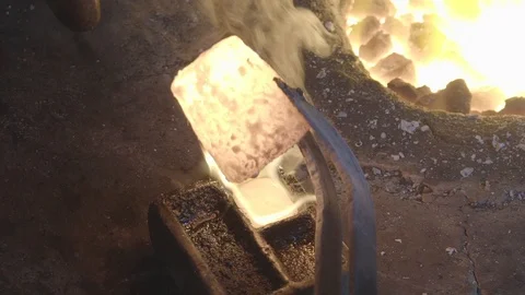 Molten Gold Stock Footage 93822154