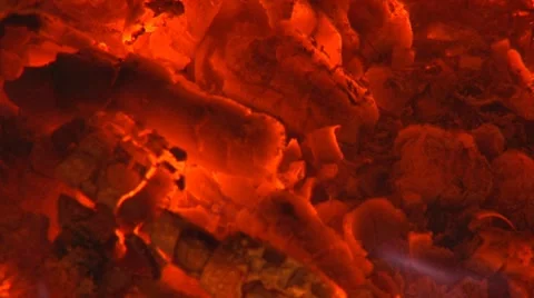 Molten Hell Coals of Fire and Burning Video stock 8665245