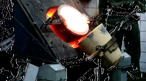 Molten hot gold Stock Footage 6930196