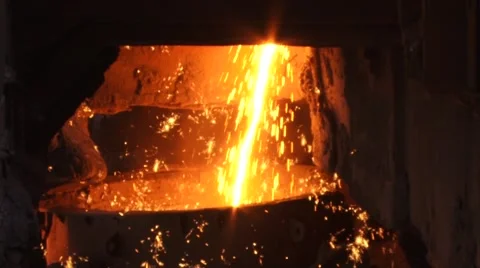 Molten iron Stock Footage 44070080