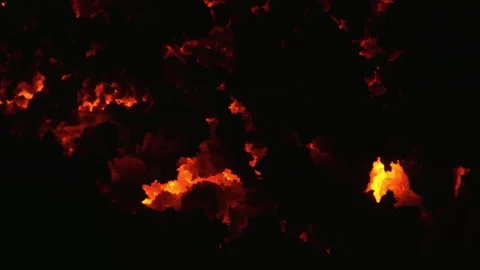 Molten lava about to be solid Stock Footage 341508558