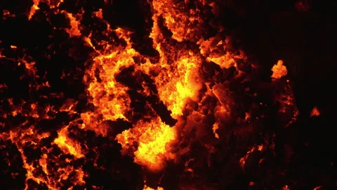 Molten lava about to stop Stock Footage 341509450