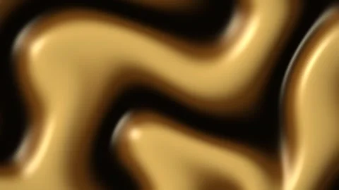 Molten liquid gold waves undulating seamless loop animation Stock Footage 347080854