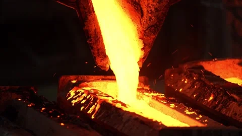 Molten Metal Casting Foundry 3 Stock Footage 336280451