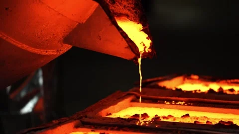 Molten Metal Casting Foundry 4 Stock Footage 336280453