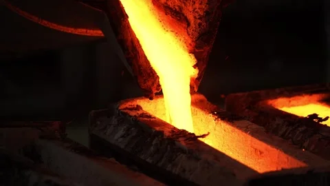 Molten Metal Casting Industry Stock Footage 336280737