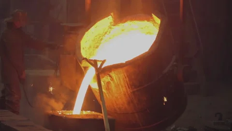 Molten metal Stock Footage 88738644