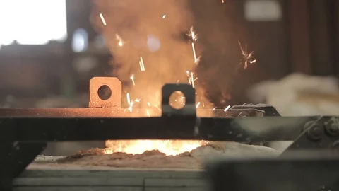 Molten metal Stock Footage 91473366