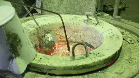 The molten metal Stock Footage 100578352