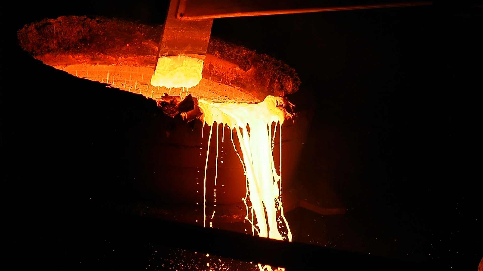 Molten Metal Pouring, Metallurgy Steel C... | Stock Video | Pond5