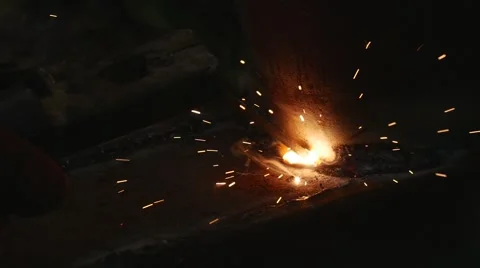 Molten metal, welding Stock Footage 62087156