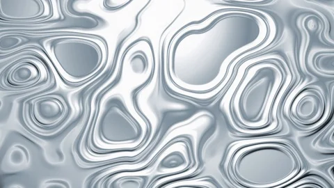 Molten silver metal surface - Looping 4K Stock Footage 113625604