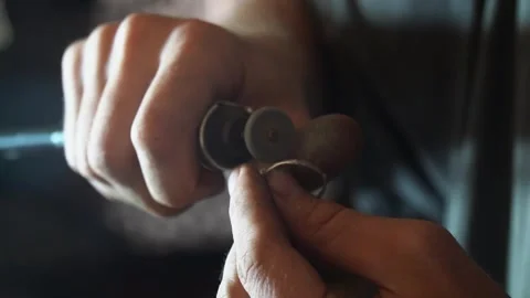 From Molten Silver to a Refined Ring: A Master's Journey 스톡 동영상 243758341