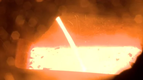 Molten steel Stock Footage 52823692