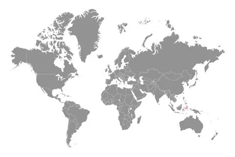 Molucca Sea on the world map. Vector illustration. Stock Illustration