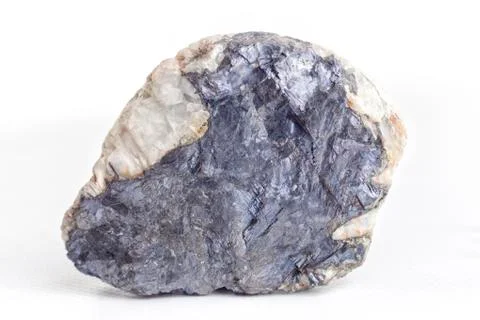 Molybdenite on white background. Stock Photos
