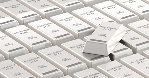 Molybdenum bars background animation seamlessly loopable. 3D rendering Stock Footage 336406533
