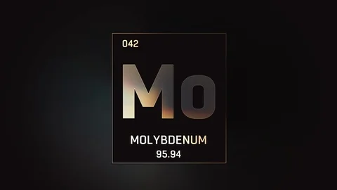 Molybdenum as Element 42 of the Periodic Table 3D animation on grey background 스톡 동영상 119460245
