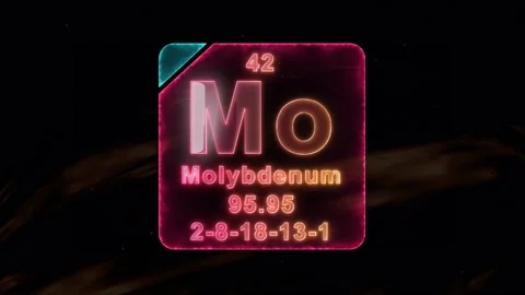 Molybdenum Element in periodic table Video stock 160893010