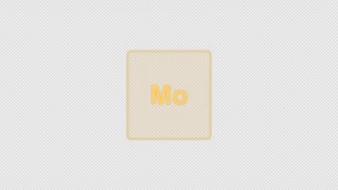 Molybdenum Mo Periodic Table Element Tile Clean No Text Animation Video Overlay Stockbeeldmateriaal 339369571