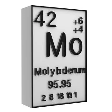 Molybdenum,Phosphorus on the periodic table of the elements on white blackg.. イラスト素材