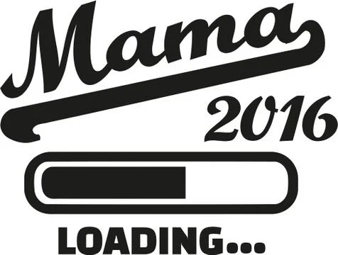 Mom 2016 loading german Stock Illustration